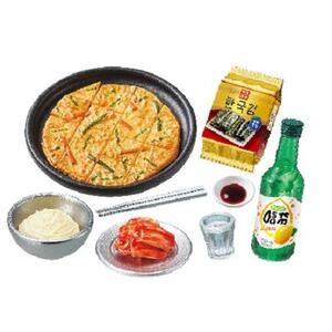 1:6 Scale Re-ment Japanese Mini Set, Korean Food Night Stall, Korean Pancake Set